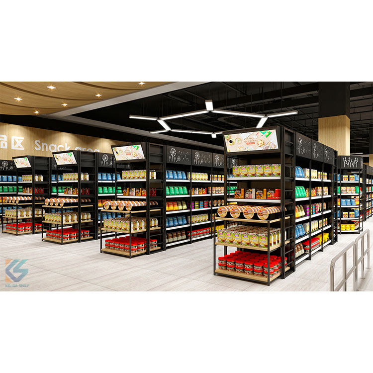 Supermarket display shelving